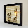 Картина из оникса "Вечерняя прогулка" с подсветкой